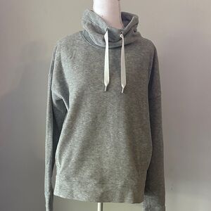 Gray Women's Sweater with Cowl Neck